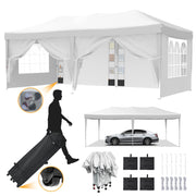 VECUKTY 10 x 20ft Pop up Canopy Tent with 6 Sidewalls
