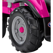 Peg Perego IGOR0067 Case IH Magnum Tractor/Trailer Ride-On Toy for Kids - Pink