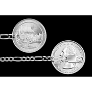 Sac Silver 625652469 Sterling Silver Diamond-Cut Figaro Link Chain Necklace, 3.9mm Width, 18 in, Solid 925 Italy
