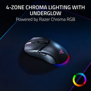 Razer Cobra HyperSpeed Wireless Gaming Mouse, 26K Optical Sensor, Gen-4 Optical Switches, 9 Programmable Controls, 4-Zone Chroma RGB Lighting, Black