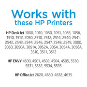 HP CH564WN#RFD 61XL Tri-Color Ink Cartridge, High Yield, Compatible with HP Photosmart Printers