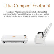 Ambir nScan 700GT-AS Hybrid Duplex Document Scanner, 600 DPI, USB, Portable