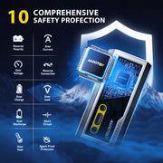 AUXITO Portable Jump Starter 6000A, 22000mAh 12V Battery Jump Box with Quick Charge Output, 3-Mode Flashlight, Silver, DY-T4
