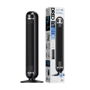 DREO DWTF14 Nomad DC Tower Fan, 36 in, Ultra Quiet Bladeless Floor Fan, 9 Speeds, 4 Modes, 90 Oscillation, Remote Control, Black