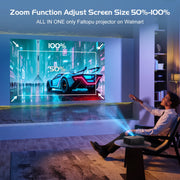 Faltopu 5G WiFi Bluetooth Home Theater Projector, Native 1080P Full HD, 4K Supported, 16000 Lumens LCD Display, Electronic Zoom 50%-100%, Includes 100
