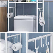 Wakefit Over The Toilet Storage Rack, 3 Tier Freestanding Bathroom Organizer Shelf, Rust-Resistant Metal, Matte White