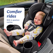 Graco TriRide 3-in-1 Convertible Car Seat, Clybourne Black, Rear-Facing 5-40 lb, Forward-Facing 26.5-65 lb, Highback Booster 40-100 lb, 2215745