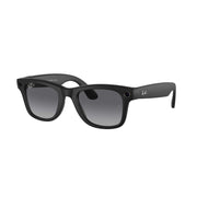 Ray-Ban Meta Wayfarer Smart Glasses with 12 MP Ultra-Wide Camera, Polarized Gradient Graphite Lenses, Open-Ear Audio, Bluetooth, Matte Black, RW4006
