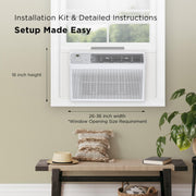 TCL 14,000 BTU Smart Window Air Conditioner with Remote and Wi-Fi Control White H14W35W