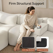 Aylenic Charging Sofa Armrest Insertable Couch Caddy with 3-in-1 Charging Station, Removable Cup Holder, Storage Box, 360 Adjustable Phone Holder, White, 20.3 in