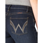 Wrangler Q-Baby Mid Rise Boot Cut Ultimate Riding Jeans for Women, Avery Blue, 34 in Waist, 10WRQ20VA