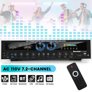 Starklok 7.2 Channel Home Theater Audio Stereo Receiver, 1000W Peak Power, Bluetooth 5.2, Black