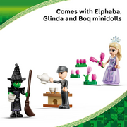 LEGO 75690 Wicked Glinda & Elphaba Visit Munchkinland Building Set, 744 Pieces, Red Roof Cottage, Ages 9+