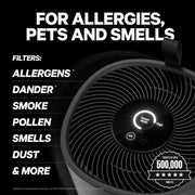 PuroAir 130i Air Purifier, Three-Layer HEPA Filter with CarbonTech, Covers Up to 600 Sq Ft, Wi-Fi Control, Whisper-Quiet Sleep Mode, White