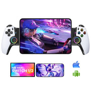 Esywen Mobile Game Controller, Wireless Bluetooth, Hall Joystick, Programmable Macro & Turbo Buttons, Dual Vibration, RGB Lighting, Compatible with iPhone, Android, Switch OLED, Xbox Cloud, Steam Link, MC500