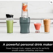 Ninja Nutri-Blender Bn401 Personal Blender with 700-Watt Motor, Push-to-Blend, Compact Slate Gray, Includes Two 20 oz Dishwasher-Safe To-Go Cups
