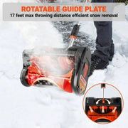 Voltask SS-20E-WM Cordless Snow Shovel, 24V 500W Electric Snow Blower with 12-Inch Clearing Width, 4.0Ah Battery