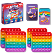 The Fidget Game DRAvsUNI  Unicorns vs Dragons Educational Toy Set, Multicolor, Ages 3+, Alphabet Numbers Shapes Colors, DRAvsUNI
