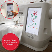 Singer Embroidery Sewing Machine, 250 Stitches, 150 Designs, 7-Inch Touchscreen, WiFi Connectivity, 10 Fonts, SE9180