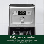 Cuisinart DCC-3500BKS PerfecTemp 14-Cup Programmable Drip Coffee Maker, Brew Strength Control, Over Ice Function, Black Stainless Steel