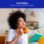 Chefman Rapid Boil Electric Tea Kettle, 1.2L, Stainless Steel, LED Indicator Lights, Removable Lid, Cordless with 360 Swivel Base, Automatic Shut-Off, Boil-Dry Protection