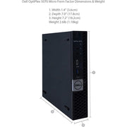 DELL OptiPlex 5070 OptiPlex 5070 i5-9500 3.7GHz Intel UHD Graphics 630 16GB RAM 512GB SSD Win 11 Pro Black