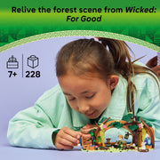 LEGO Wicked Elphabas Retreat Building Toy with Elphaba and Fiyero Minidolls, Forest Animal Figures, 228 Pieces, Ages 7+, 75687