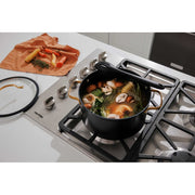 Thyme & Table TT2091R 32-Piece Aluminum Ceramic Non-Stick Cookware Set - Black Pots and Pans