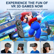AIJUNCT VR Headset for Nintendo Switch 2, Adjustable HD Lenses, Comfortable Lightweight Design with Elastic Head Strap, 3D Virtual Reality Gaming Goggles