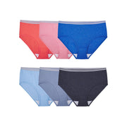 Fruit of the Loom Womens Heather Low-Rise Brief Underwear, Assorted Colors, 6 Pack, 6DLRBH2