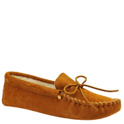 Minnetonka Pile Lined Softsole Moccasins for Men - Brown - 10W