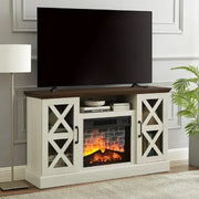 MING JUN WOOD INDUSTRY MJ23-FP1850-2DR Mainstays Farmhouse Fireplace TV Stand for TVs up to 55