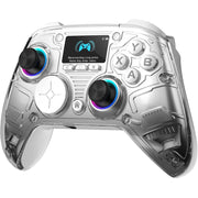 AOC Wireless Gaming Controller, Multi-Platform Compatible with PC, Steam, Switch, PS4, iOS, Android, 1.5-Inch Interactive Screen, Hall Effect Joysticks and Triggers, RGB Lighting, Adjustable Vibration and Turbo, White