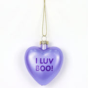 Way To Celebrate Halloween Purple Plastic Heart Shape Ornament, 2.25