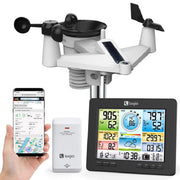 Logia LOWSC710SWB 7-in-1 Wi-Fi Weather Station with Solar, Indoor/Outdoor Remote Monitoring System