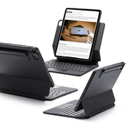ESR iPad Pro 12.9 Keyboard Case with Magnetic Rebound, Multi-Mode Stand, Ultra-Sensitive Trackpad, Black, Compatible with 3rd to 6th Generation, 6B015