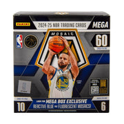 Panini Mosaic 2024-25 NBA Basketball Trading Cards Mega Box, 6 Packs, 10 Cards per Pack, Exclusive Reactive Parallels