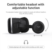 COWIN 3D VR Smartphone VR Headset with 3D Glasses and Eye Care System, Black