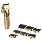 BaBylissPRO GoldFX+ All-Metal Cordless Hair Clippers with DLC Titanium Gold Blade, Lithium Battery, 3-Hour Runtime, USB-C Charging, Gold, FX870NG