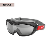 Milwaukee 48-73-2066 Non-Vented Safety Goggles, Gray Dual Coat Lens, Military-Grade Impact Protection, Adjustable Strap