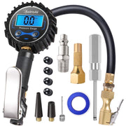 AstroAI Digital Tire Inflator Gauge with LED Backlit Display, Heavy-Duty Brass Air Chuck, 0-250 PSI, Blue, ATG250