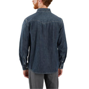 Carhartt 106429-Hk3 Montana Relaxed-Fit Midweight Denim Long-Sleeve Snap-Front Shirt - Wyatt - XL