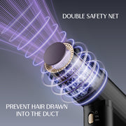 SKIMI Ionic Hair Dryer, 1600W Brushless Motor, High Speed 110000RPM, Lightweight, Low Noise, Gold with Diffuser and Concentrator
