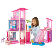 Mattel Barbie DreamHouse Dollhouse with 2 Pools, 2 Slides, 2 Houses, Wheelchair-Accessible Elevator, 3 Levels, 65+ Furniture and Accessories, Multicolor, JKG84
