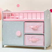 Olivia's Little World TD-12390A Polka Dots Princess Kids Baby Doll Crib for 18