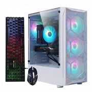 STGAubron Gaming Desktop PC, Intel Xeon E5 10-Core 3.3GHz, 32GB DDR3 RAM, 1TB SSD, AMD Radeon RX 590 8GB, WiFi Bluetooth 5.0, RGB Fans, Windows 11 Home