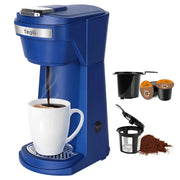 WHT MAKER CM208-RS Single Serve Coffee Maker for K-Cup Capsule, Blue