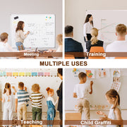 Comix Magnetic Whiteboard, 48 x 36 in, Wall Mounted Dry Erase Board with Aluminum Frame and Pen Tray, WB9012