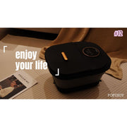 FOFOJY Collapsible Foot Spa with Heated Massage Rollers, Bubble Function, Temperature Control, Remote Control, Pedicure Kit, Black