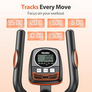 Niceday Elliptical Trainer, 15.5in Stride, 16 Level Magnetic Resistance, 400lbs Capacity, Brown, CT11S